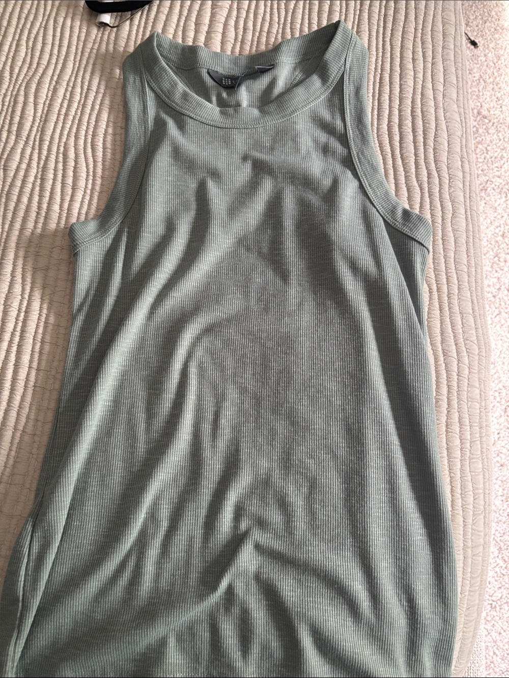 Title Nine Ribbed Sleeveless Tank Top - Sage Green
